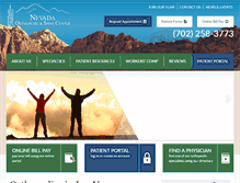 Tablet Screenshot of nevadaorthopedic.com